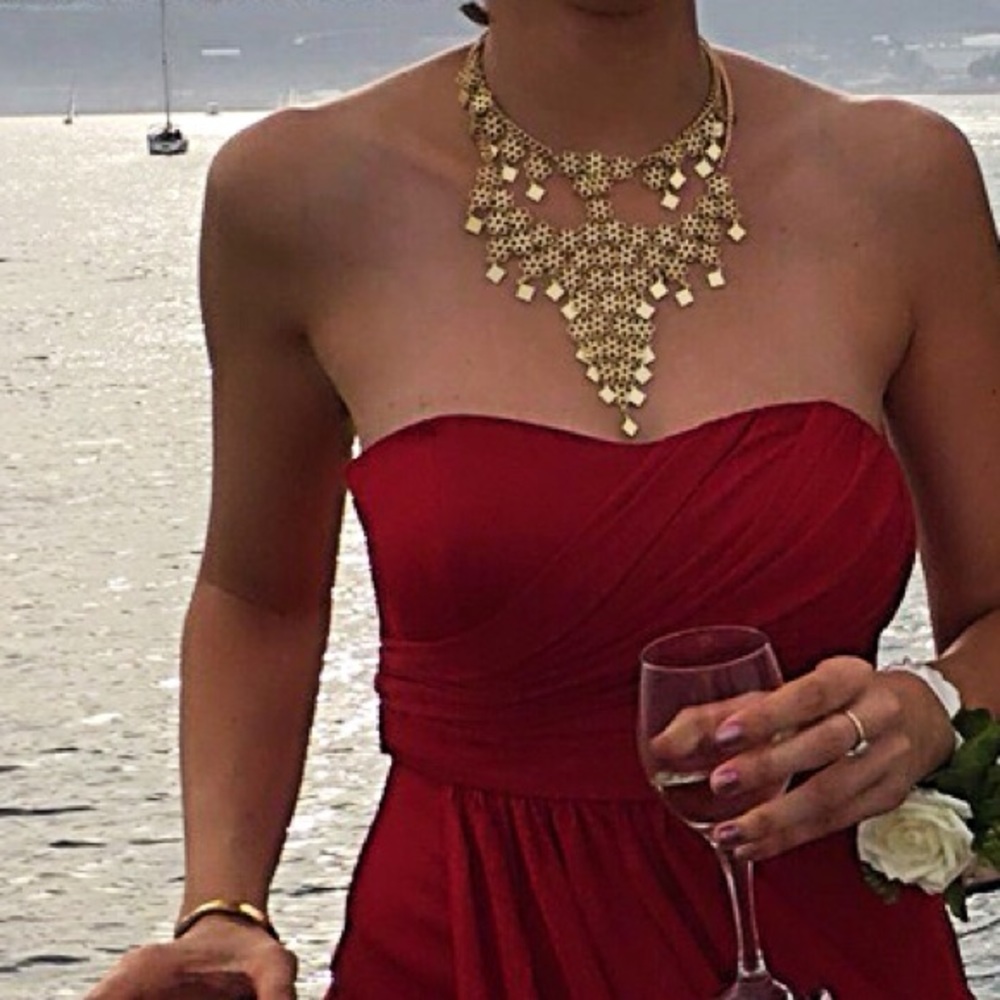 Luxurious Gold Bib Necklace